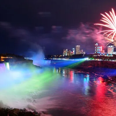 Niagara Falls USA Night, Lights and Dinner